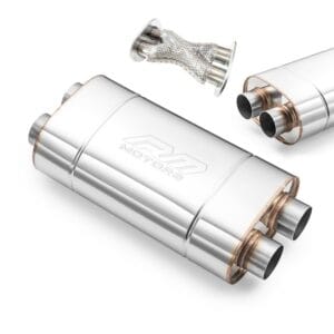 Universal elliptical silencer with X-PIPE EX006